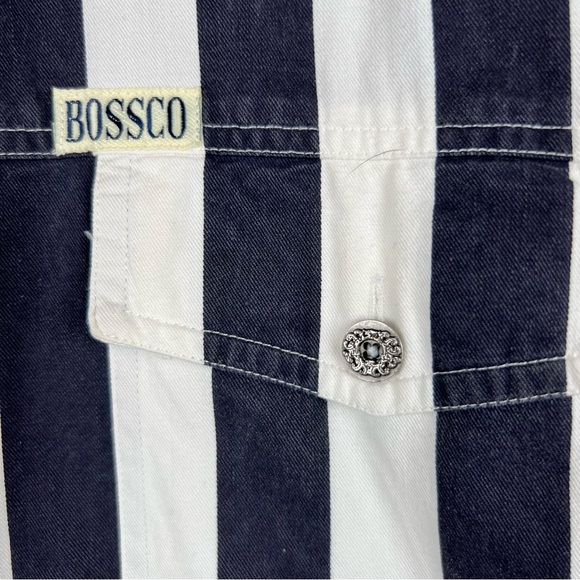BOSSCO Jeanswear Italian Designed Sleeveless Size M 100% Cotton Vtg Style 0327 - Picture 6 of 15